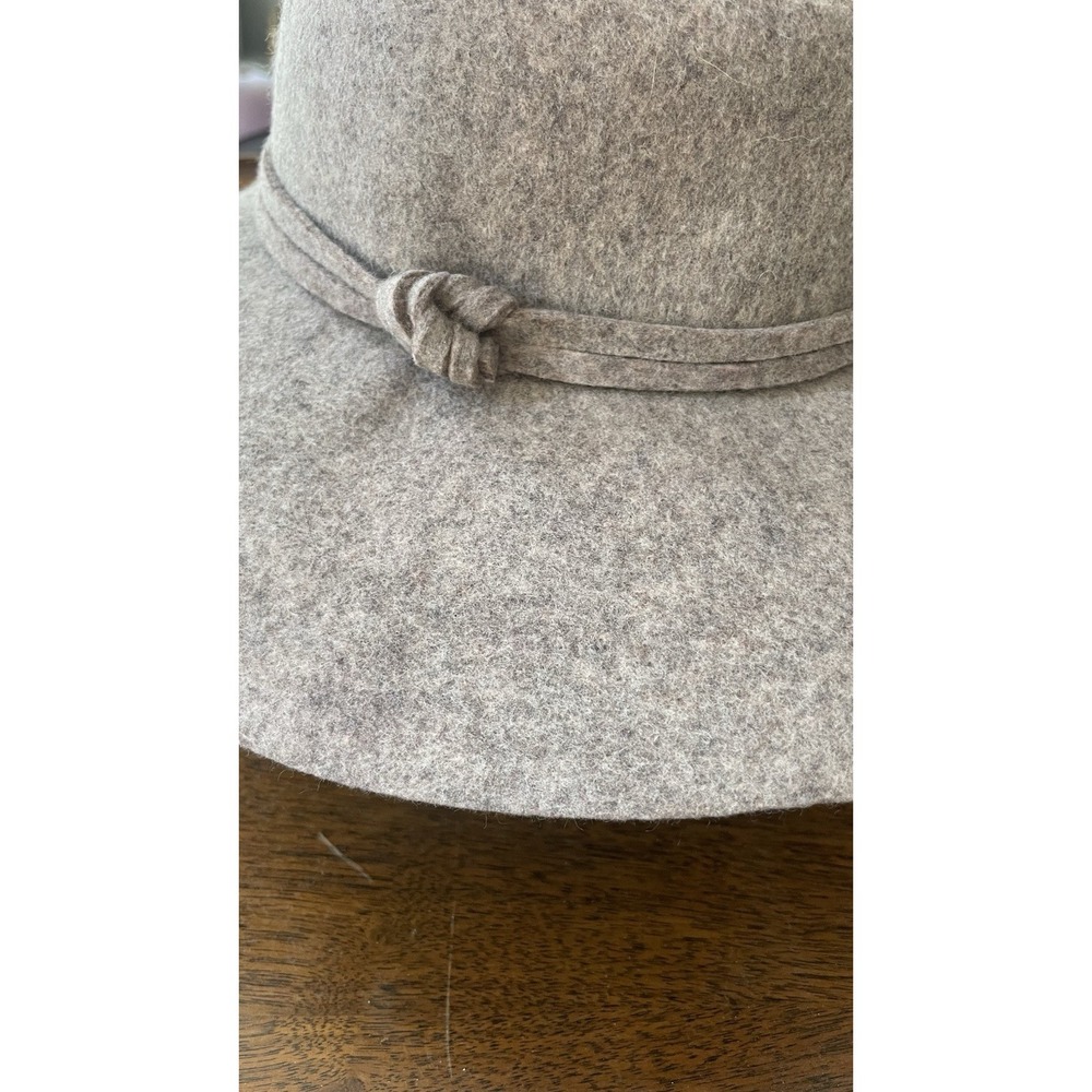 Bass Womens Wide Brim 100% Wool Felt Floppy Hat Oatmeal One Size Boho Whimsical